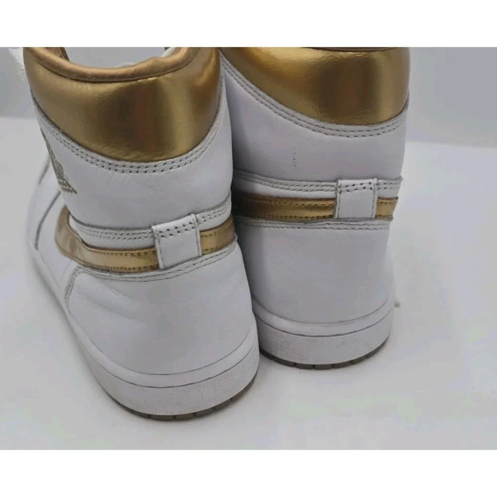 Jordan 1 Retro High OG Mens Shoes White-Metallic Gold FD2596-107 Basketball 11.5